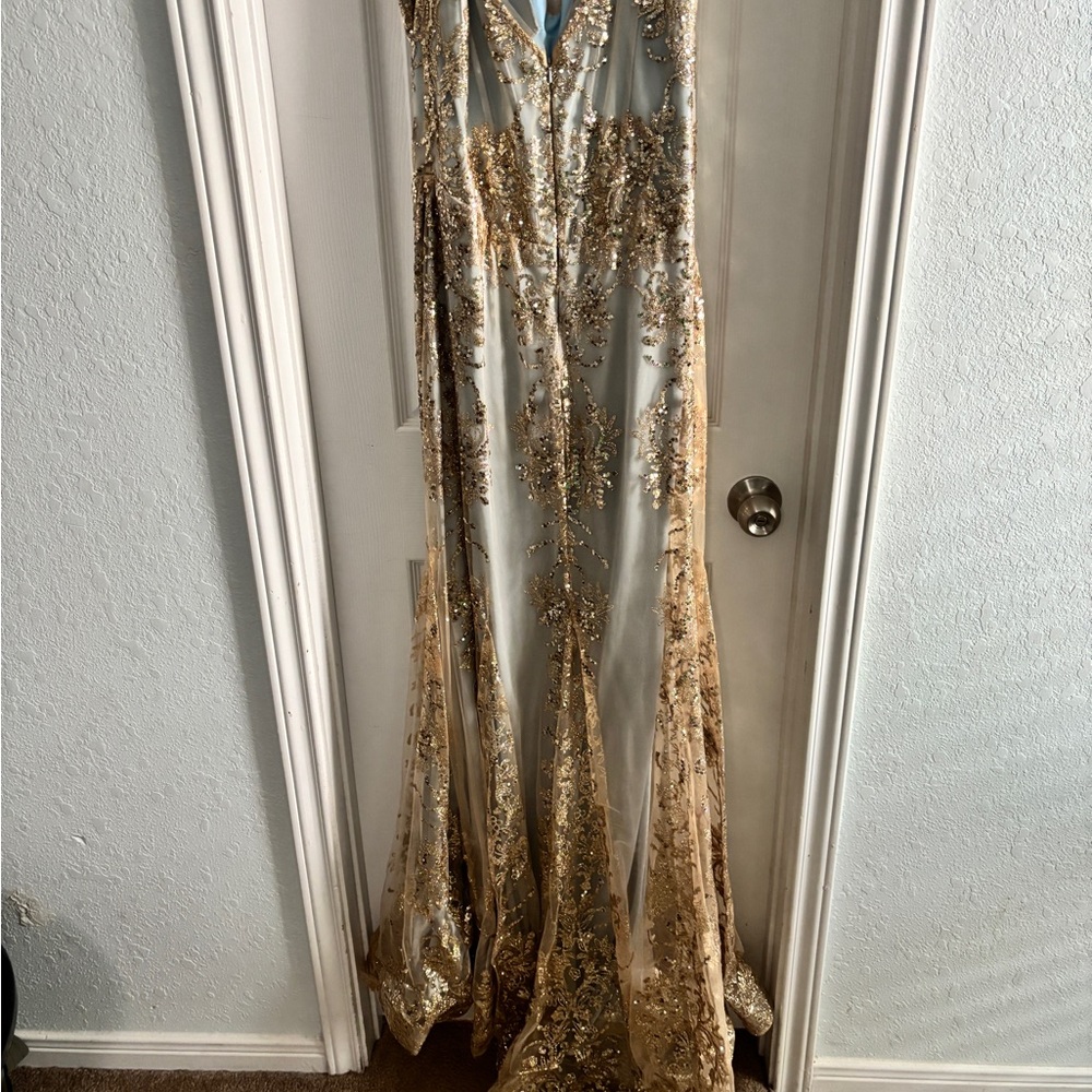 Cinderella Gold and Silver Wedding Dress